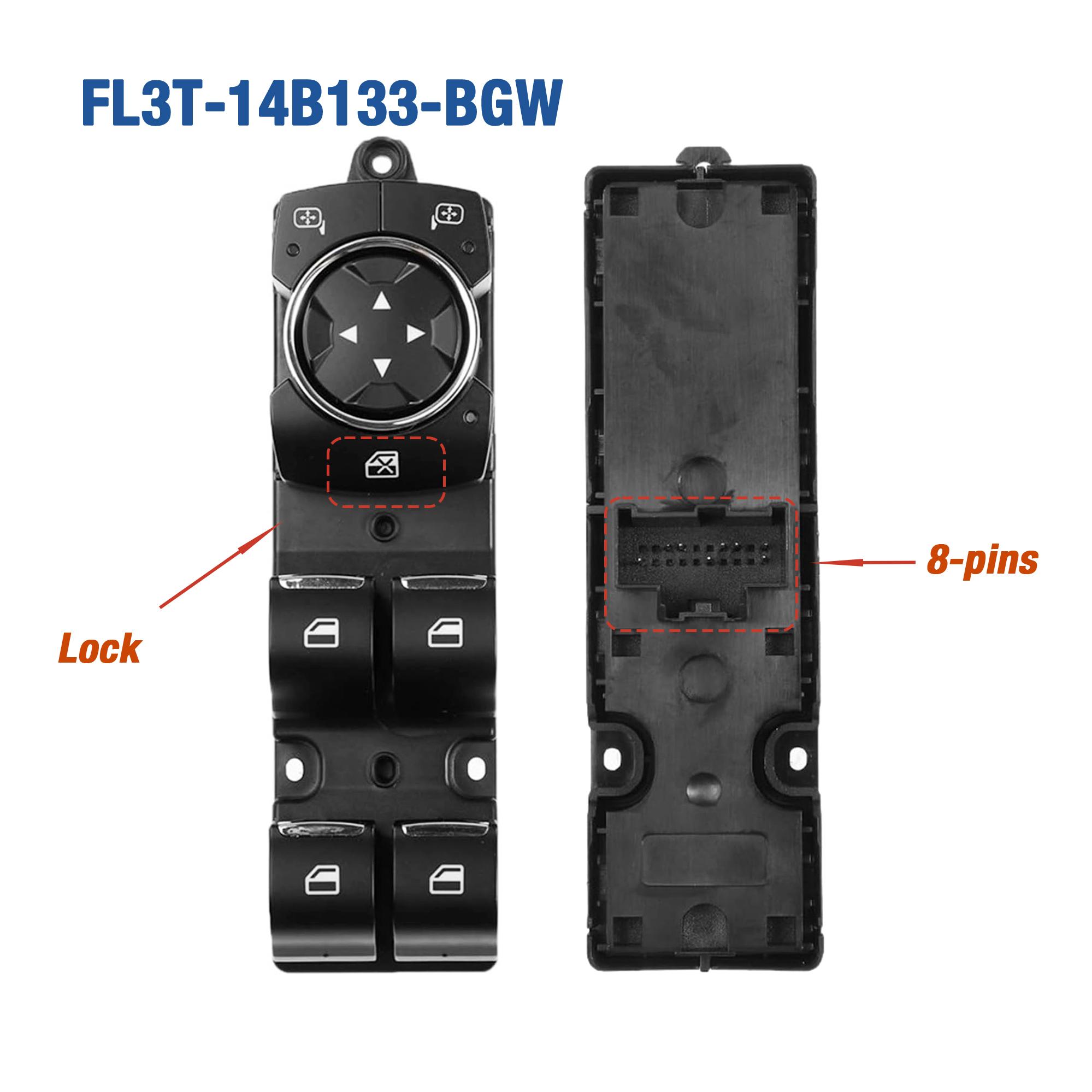FL3T-14B133-BGW FL3T14B133BGW For Ford Edge F150 F-150 2015-,Driver Side Master Power Window Lifter Control Switch Button FL3T-14B133-BGW
