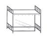 Double Rail Blackout Curtain for University Dorm Room Bunk Beds with Under-Desk Type