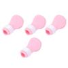4Pcs Pet Bathing Foot Cover Silicone AntiScratch Cat   Protector Pet Supplies for Bathing(Pink )