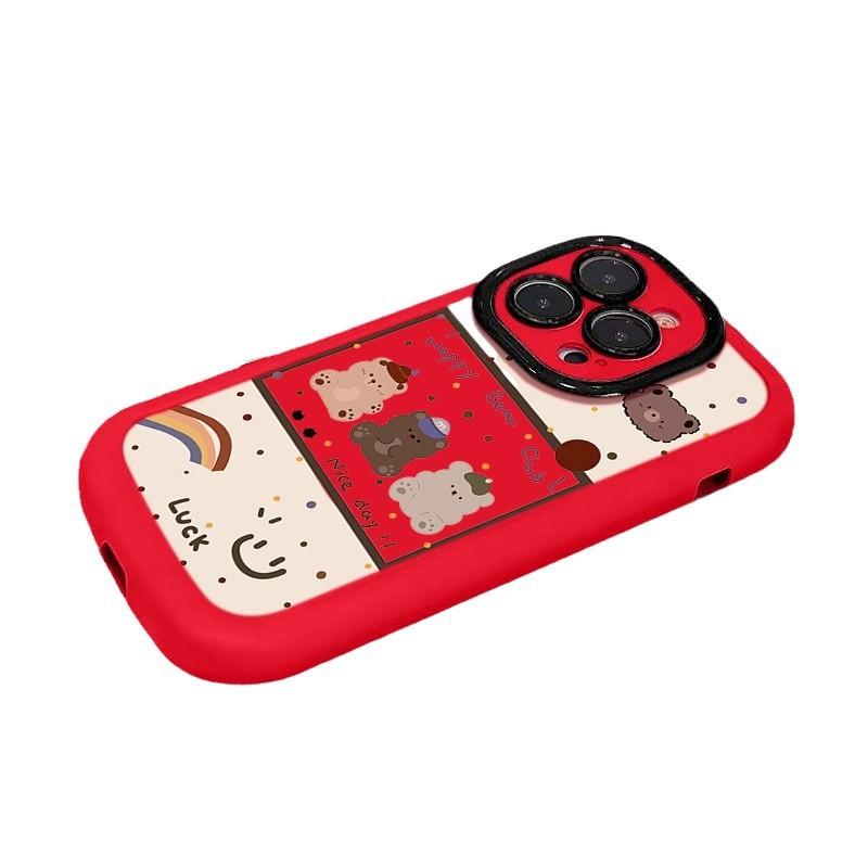 Three Little Bears for Apple 15 Phone Case for IPhone 14 Promax All Inclusive 13 Puff Case 12 Cute 16