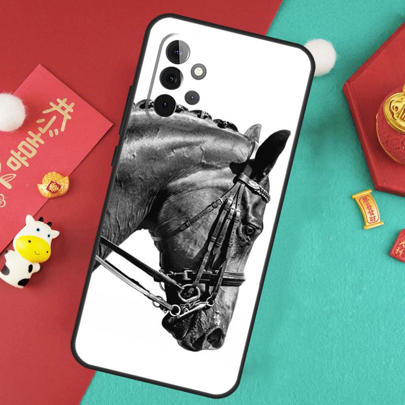 Horse Sketch Case For Samsung Galaxy A55 A35 A25 A15 A14 A34 A54 A53 A33 A23 A13 A12 A52 A51 A32 Cover