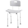 Shower Chair Ergonomic Shower Seat Adjustable Height Non-Slip Feet Max. Load 136 kg Aluminum HDPE