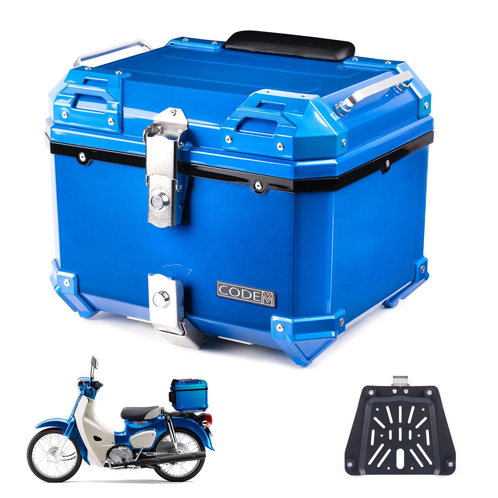

CODEM Motorcycle Rear Large Top Same Color as Motorcycle Key Mounting Easy to Super With Suitable for Japanese Instruction Manual Included Box, 45L,