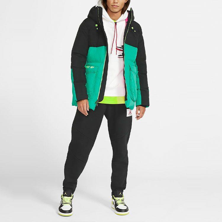 Jordan Down Jacket Winter Men's Black Green Multicolor CK6662-011