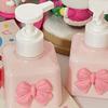 Leakproof Plastic Soap Dispenser Bottle With Decorative Bowknot Design Travel Soap Holder Bottle For Shampoo Lotion
