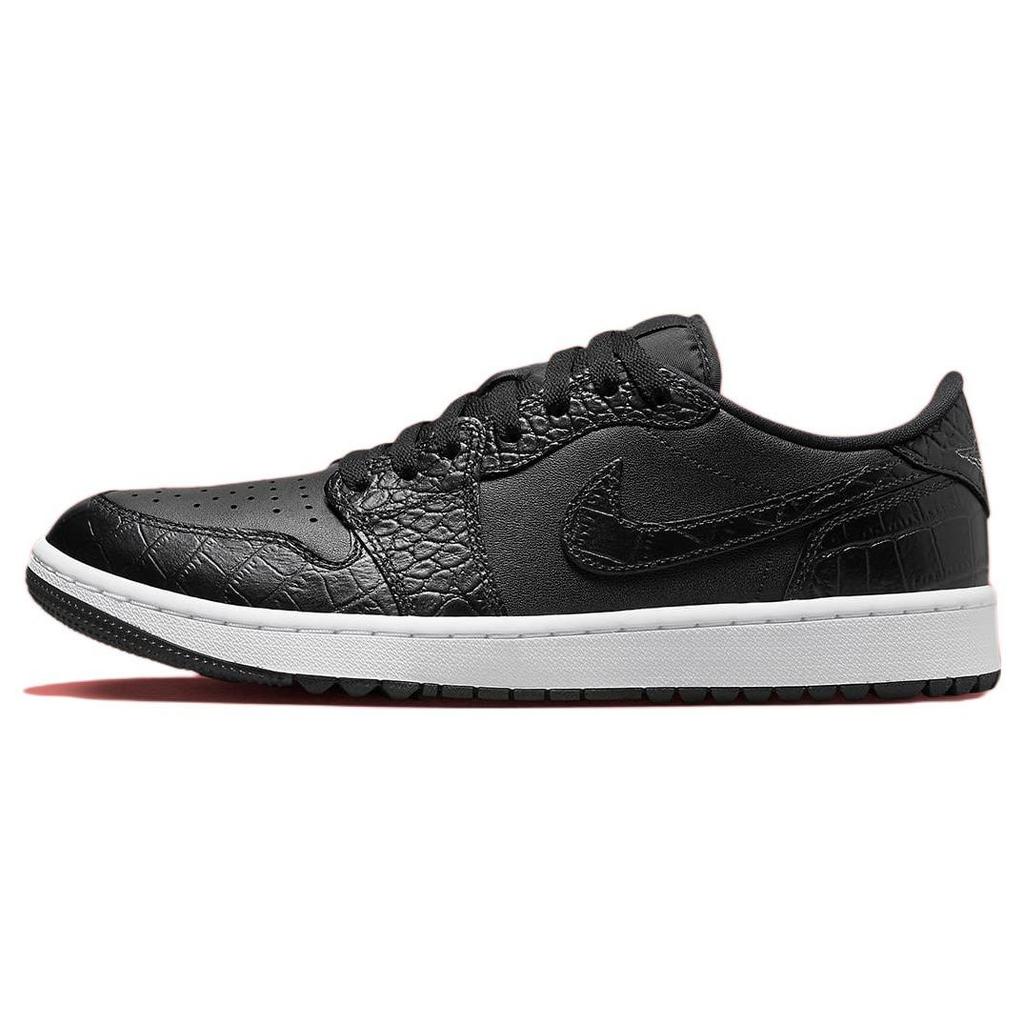 Air Jordan 1 Low Golf Černá Krokodýlí Unisex Tenisky Železně šedá Bílá DD9315-003