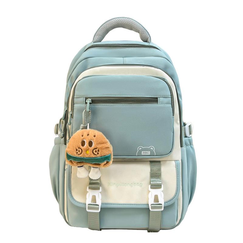 Elementary school schoolbags contrasting colors Campus junior high school girls casual backpacks High value large capacity backpacks Fashion