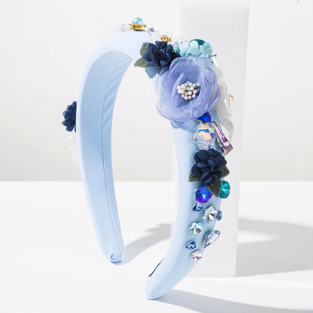 2026 Headband Korean Sweet and Fresh Diamond-encrusted Mori Simulated Flower Headband Temperament Elegant Niche Versatile Hair Accessories
