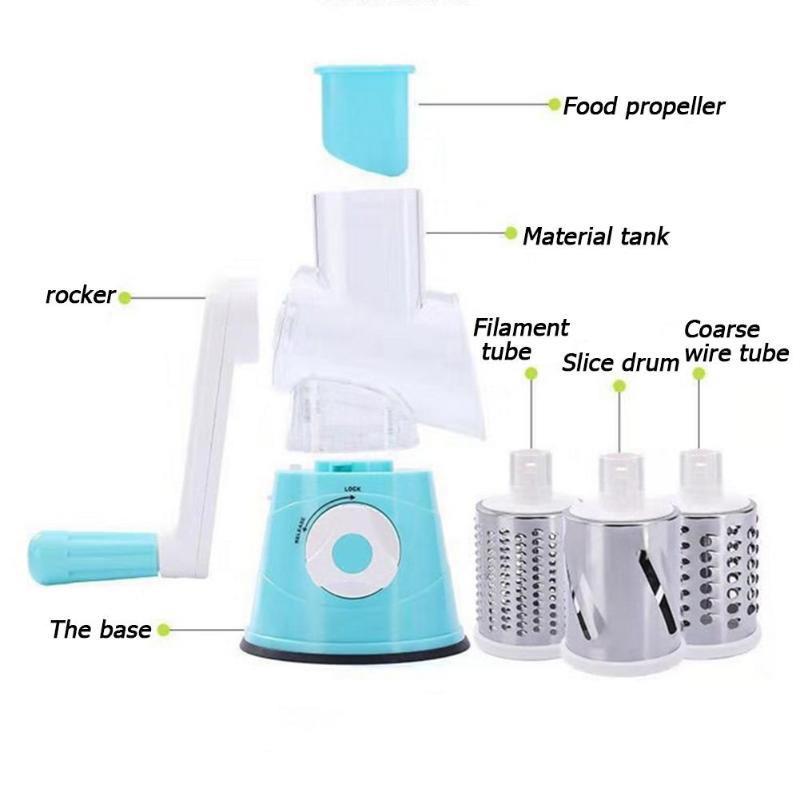 Multifunctional Hand-Crank Vegetable Cutter & Slicer