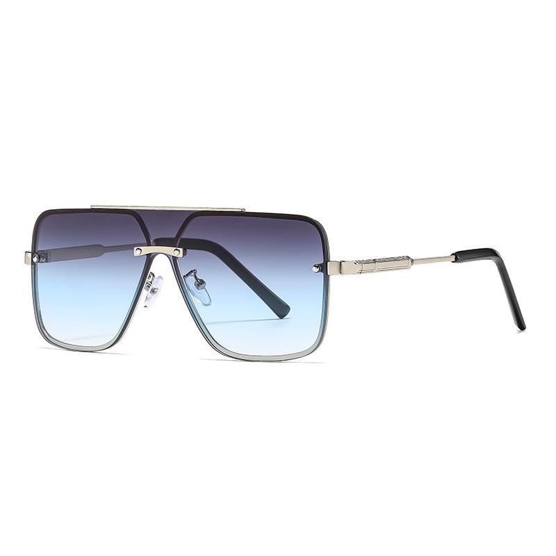 

Mens Uv400 Driver Sunglasses With Grey Lenses And Metal Frame For Outdoor Sports Silver Blue Gray