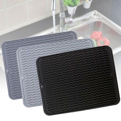 Resistant Dish Holder Draining Pad Wave Placemat Table Mat Silicone Drying Mat Heat Insulation Pad