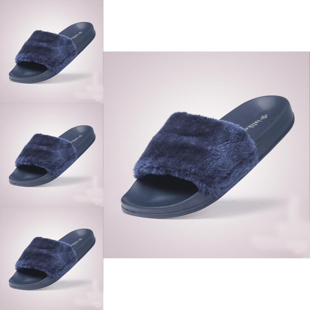 Luxuriöse Faux-Fur-Slipper, inspiriert von Rihanna, in Premium-Qualität und mit Stil