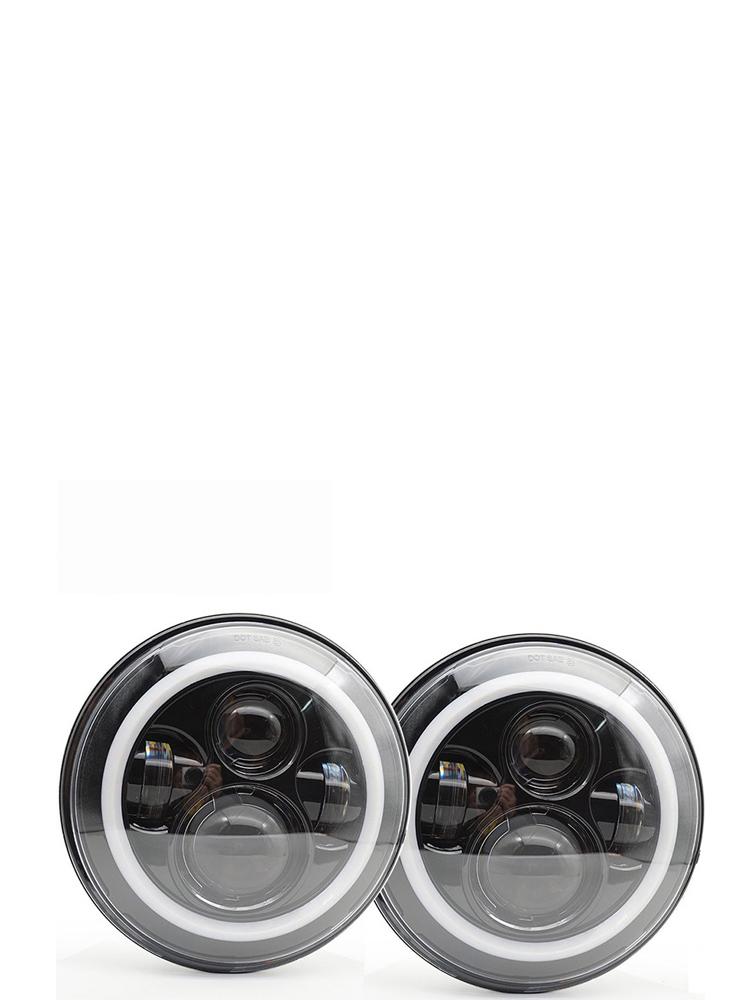 

7-дюймовая фара для мотоцикла, светодиодная фара H4, круглая фара с янтарным поворотником для фар Jeep Wrangler JK TJ, 7-дюймовая фара 2 pieces