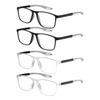 4pcs Unisex Flexible Reading Glasses Blue Light Blocking for Sports And Reading Comfortable Lightweight Eye Wear