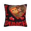 Baby Viral Monkey Punch Hugging Pillow Case Square Pillow Cover For Couch Sofa Bedroom Funny Cushion Cover