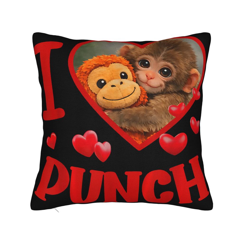 Baby Viral Monkey Punch Hugging Pillow Case Square Pillow Cover For Couch Sofa Bedroom Funny Cushion Cover