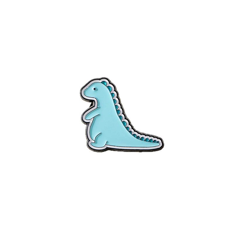 Cartoon Little Dinosaur Paint Brooch Creative Animal Alloy Badge Cute Backpack Accessories Collar Metal Accessories