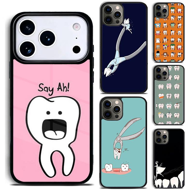 Dentist Tooth Phone Case For iPhone 17 16 15 14 13 12 11 Pro Max Plus 17Air Soft Silicone Cover