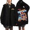 Cartoon Anime Couple Hooded Sweater European Size Printed Sweater