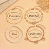 Hot Sales Zinc Alloy 4pcs/set Butterfly Waterproof Anklets Gold Plated ABS Imitation Pearl Iron Foot Chain for Summer Gift Women