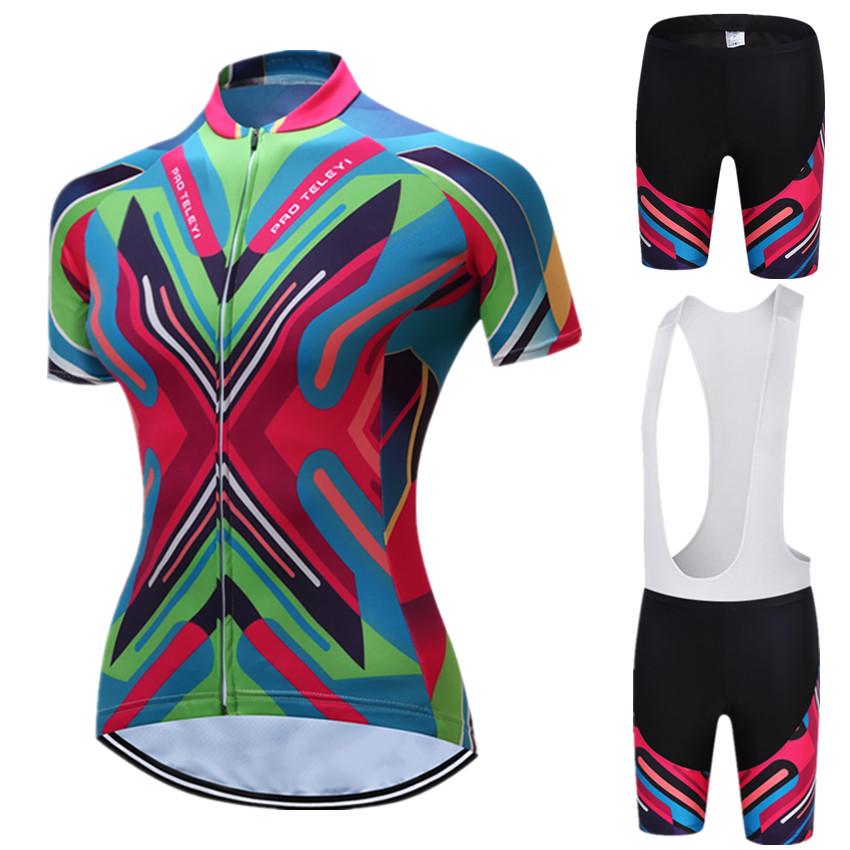 Buy Women Outdoor Cycling Clothing Set MTB Bicycle Short Sleeve Clothes