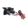 Motorcycle Car Charger Lighter Double Female Socket Kits with 1m Cable