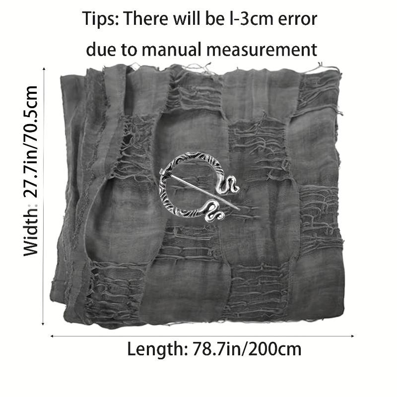 1 Stück Mittelalterlicher Ritter Umhang Halloween Kostüm Polyester Renaissance Kapuzenumhang LARP Cosplay Foto Requisiten Schal Schal