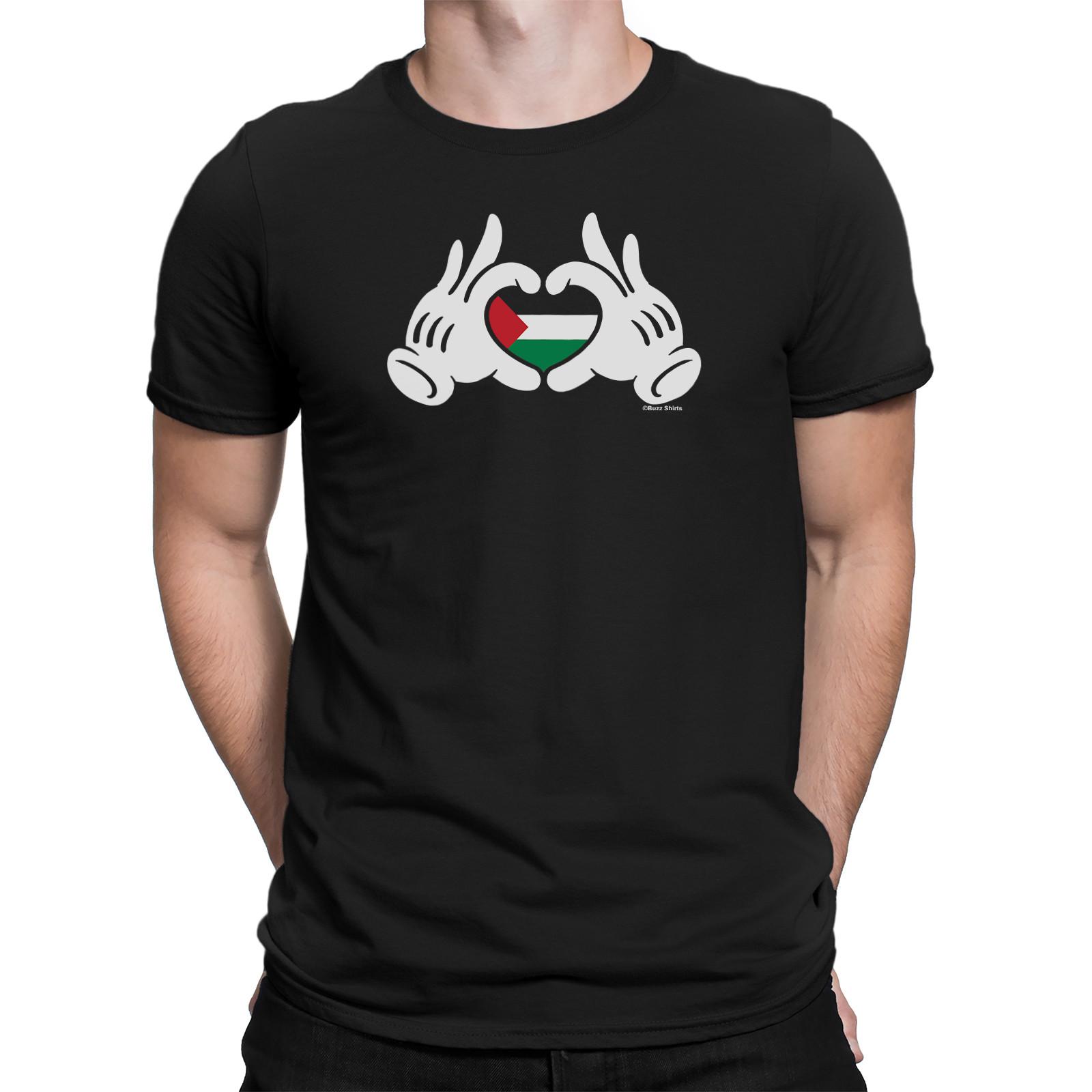 Mens PALESTINE Cartoon Peace Freedom Cotton T-Shirt Palestinian Gift S разноцветный