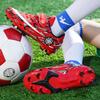 Fußballschuhe Kinder Jugendliche Klettverschluss Jungen Mädchen Stollen Zerfetzte Nägel Flacher Boden Schüler Spiel Sneaker