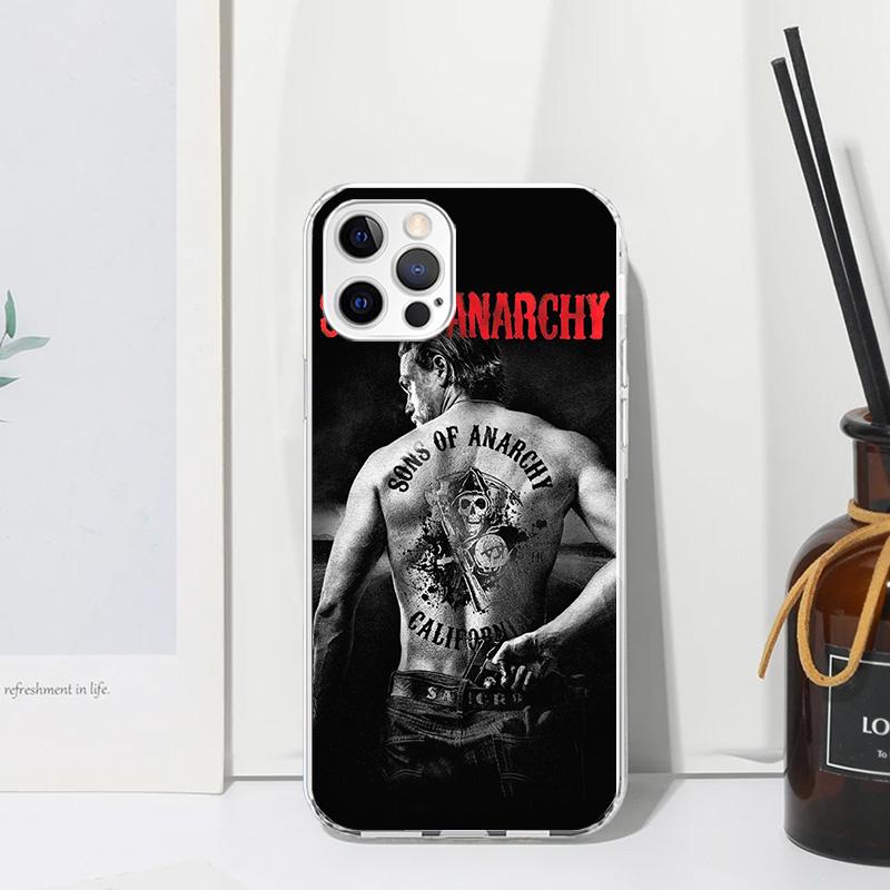 Sons Of Anarchy Black Phone Case For Iphone 17 Air 16 15 Plus 16E 14 Pro Max 13 Mini 12 11 7 8 SE Fundas Soft Back Cover 17 Air