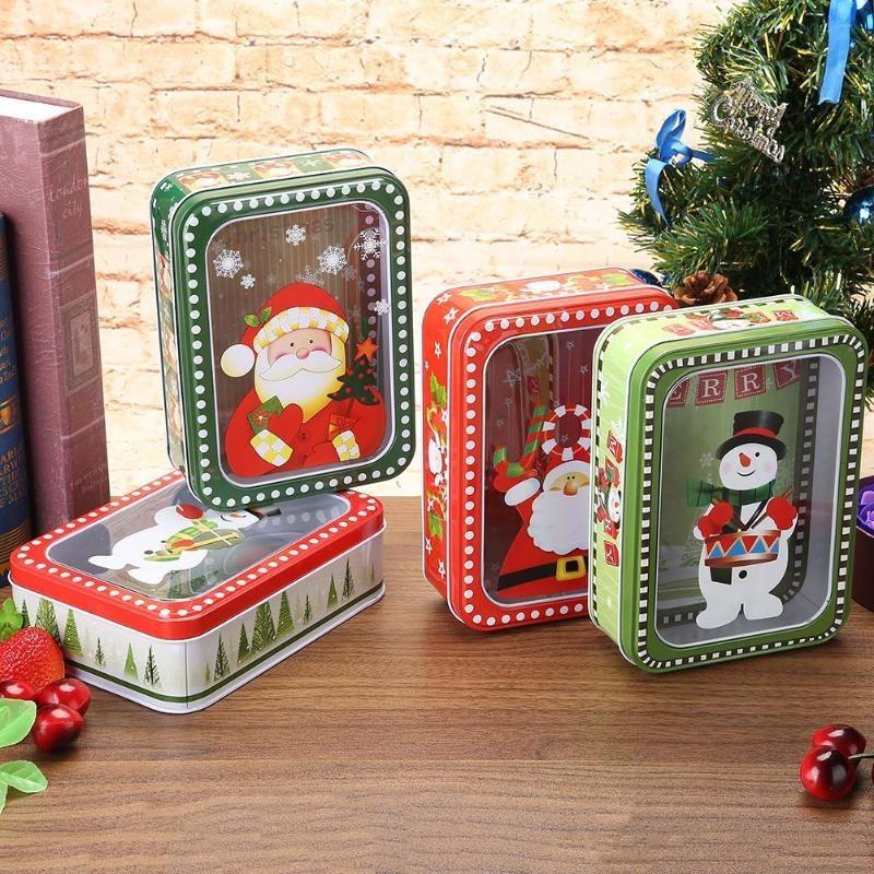 Package Tin Box Cans Wedding Party Candy Baking Cookies Biscuit Case Storage Tank Sundries Soap Tin Box Creative Christmas Gift