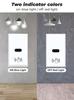 US PC Smart Glass Screen Panel Wall Switches Infrared Sensor Double Pole 90-250V 10A Power Supply 240V Single Pole