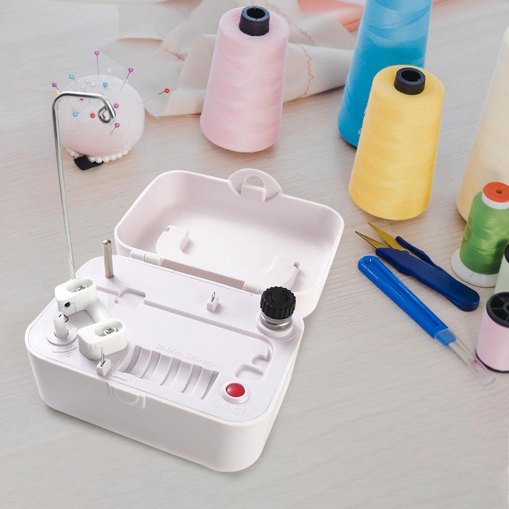 Electrical Bobbin Winder Portable Automatic Bobbin Winder Machine for Embroidery DIY Tool Kits Sewing Yarn Storage Thread Ball