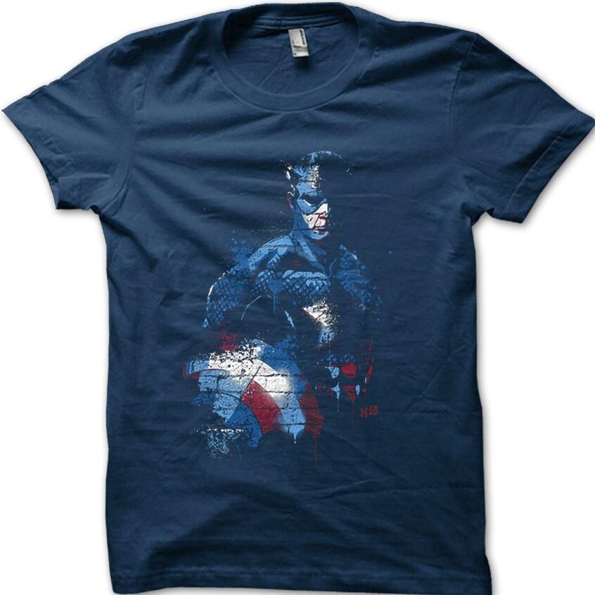 Captain America SUPERHERO printed cotton t-shirt 8984 S разноцветный