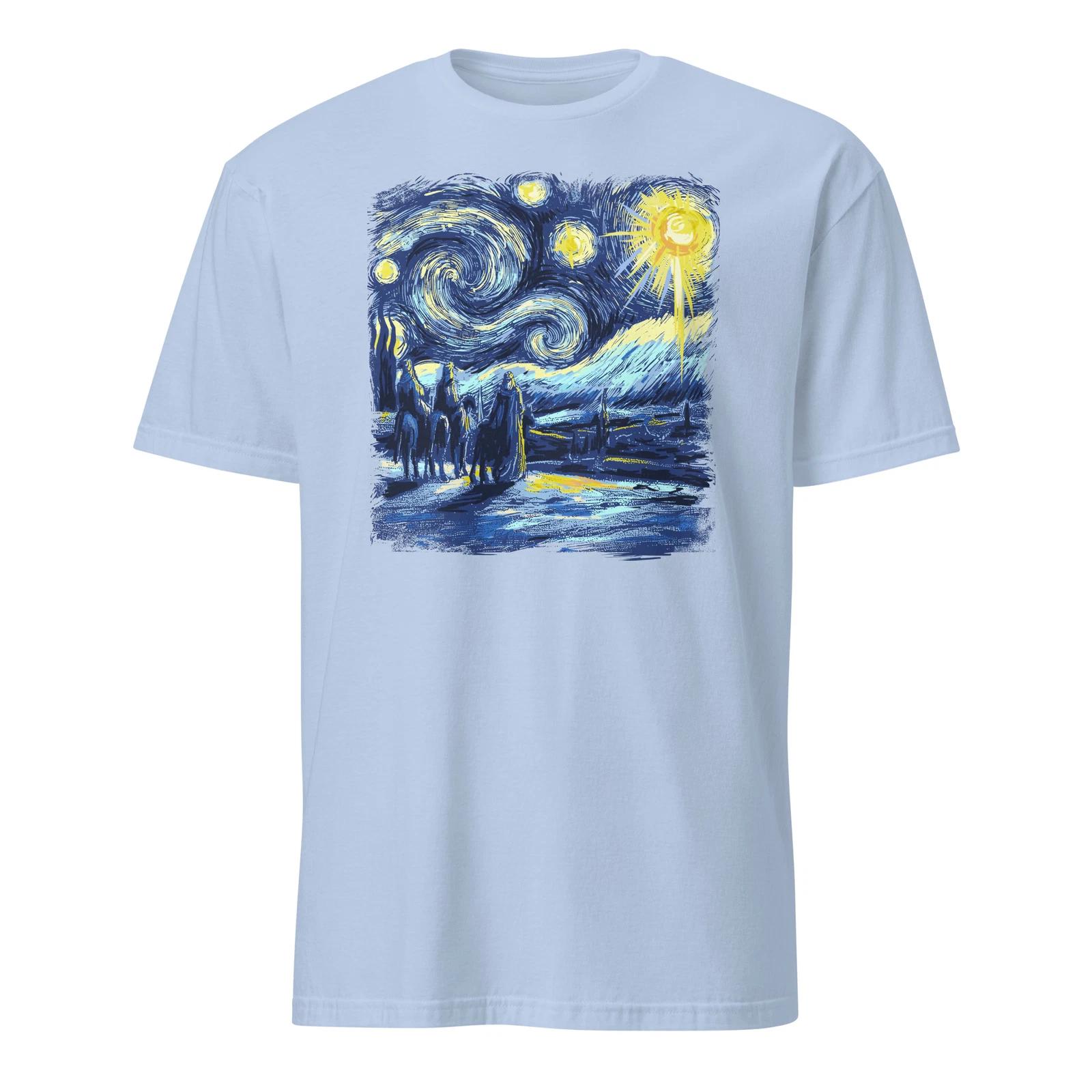 Starry Night Shirt Three Wise Men Painting Vincent Van Gogh T-Shirt Size S-3XL 2XL