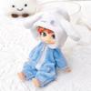 Rakulifey Obitsu 11 Clothes, OB11 Size Outfit, Animal Overalls, Blue, 11cm Obitsu Body Supplies