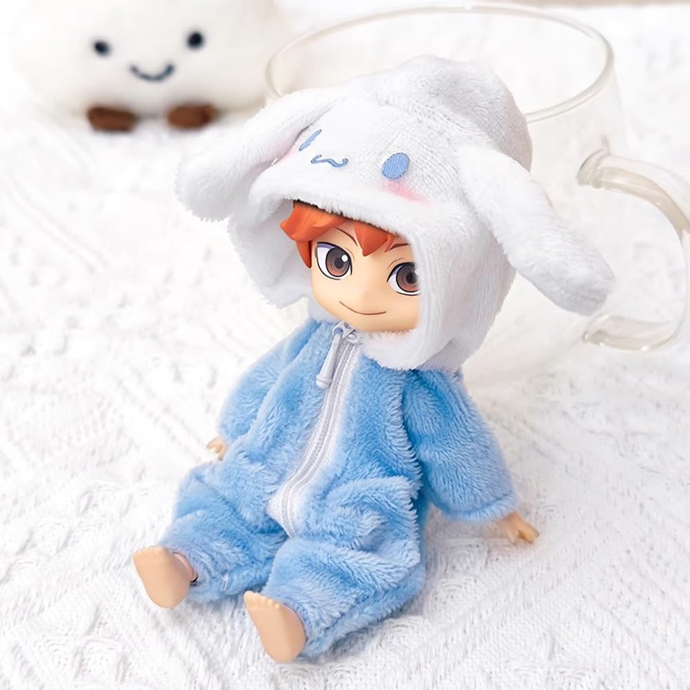 Rakulifey Obitsu 11 Clothes, OB11 Size Outfit, Animal Overalls, Blue, 11cm Obitsu Body Supplies