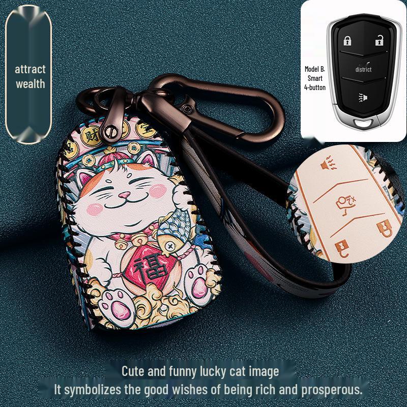 Cadillac Key Case for CT6, XT4, XT5, XT6, XTS, CT4, CT5, ATS-L - Snap-On Shell