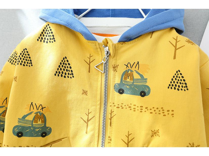 Chlapecký pletený svetrový set s dlouhým rukávem v korejském stylu - Trendy třídílný dětský outfit na jaro a podzim 2021.