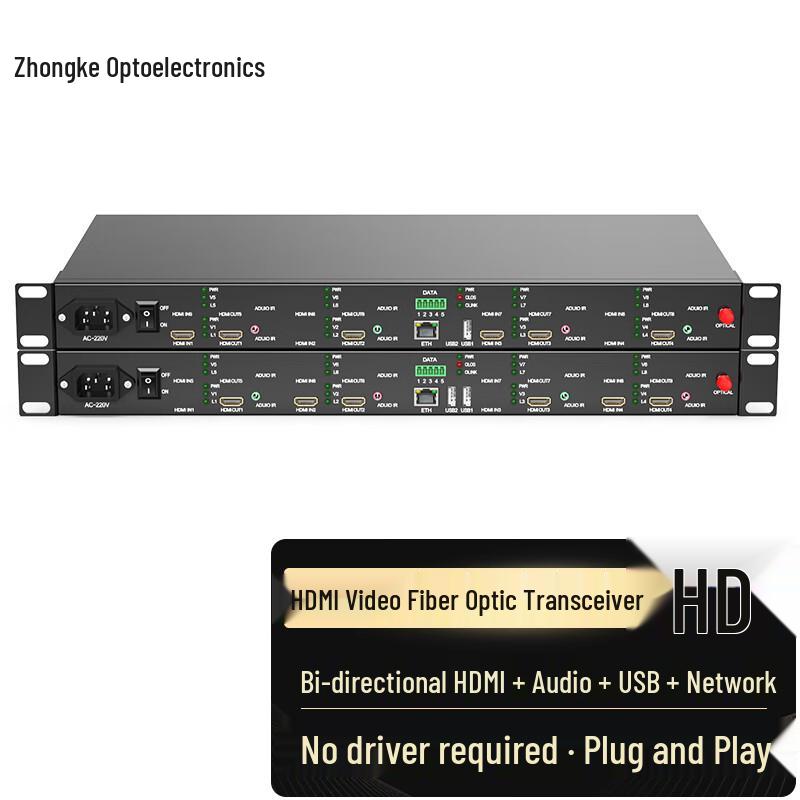 Zhongke Optoelectronics Full HD HDMI Video Optical Transceivers