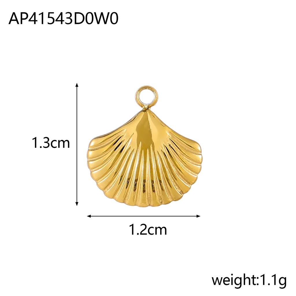 CARLIDANA Hot Selling Summer Fashion Charm Starfish Shell Titanium Steel Plated 18k Gold Color Style Pendant DIY Jewelry