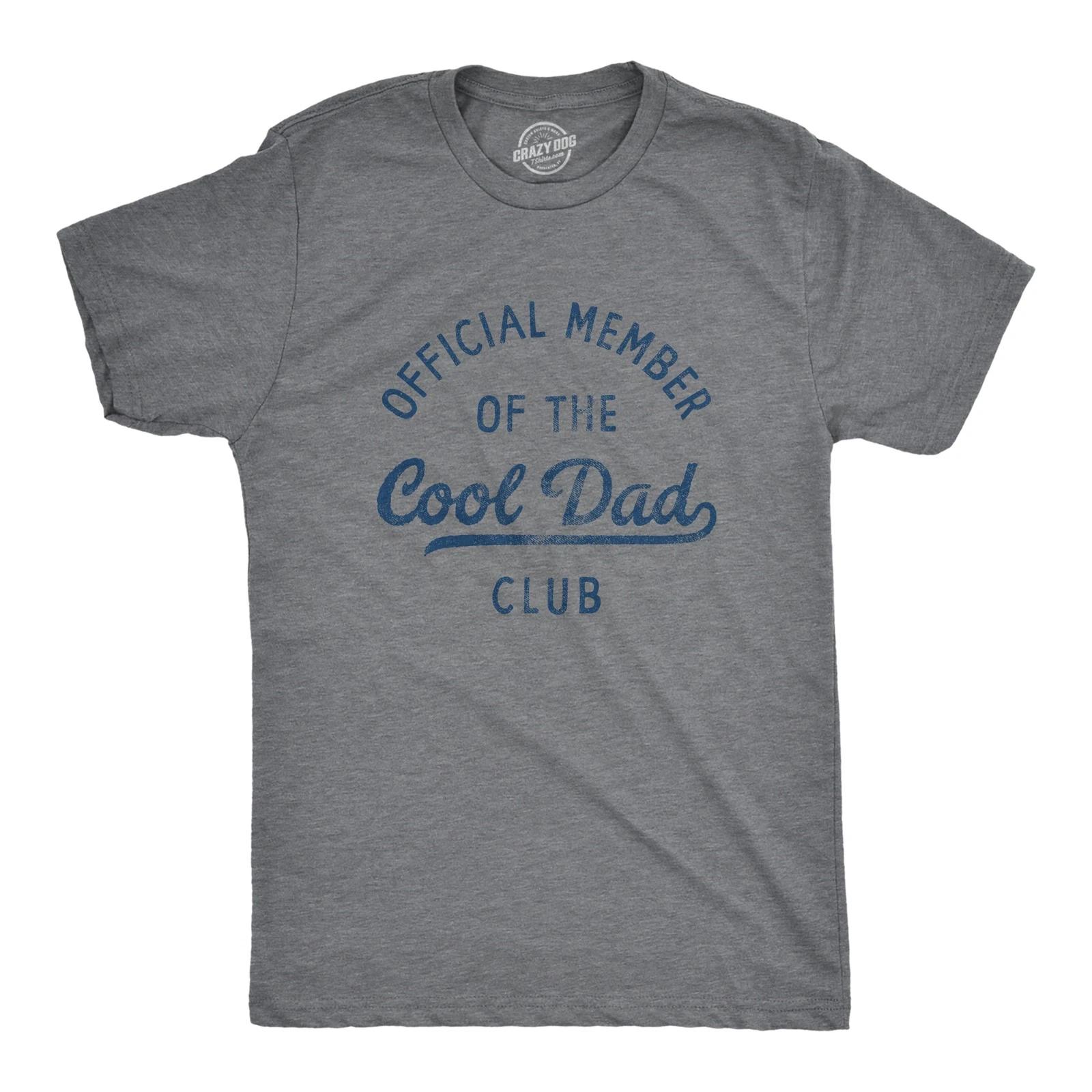 Mens Official Member of The Cool Dad Club T Shirt Funny Fathers Day Gift Tee for S