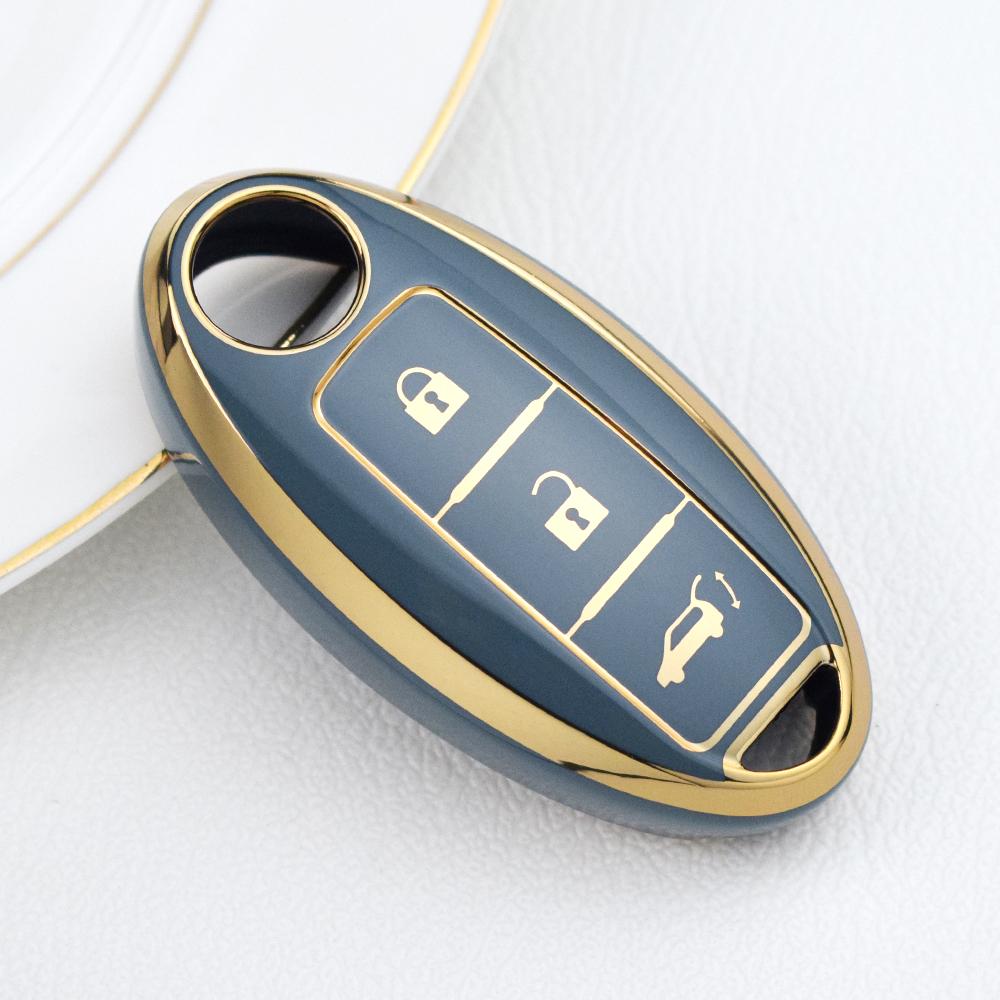 TPU 3 Buttoons Car Key Case Cover For Nissan Leaf Micra Qashqai J11 J10 X Trail T32 Versa Note Patrol Key Fob Cover Accessories