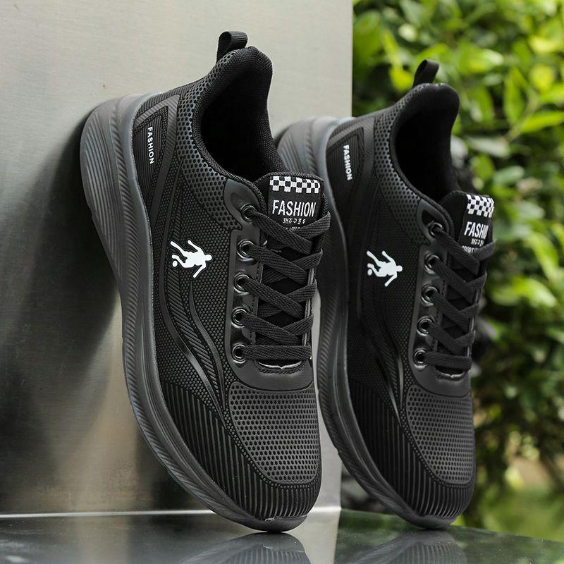 Осенние кожаные новые легкие беговые повседневные водонепроницаемые с мягкой подошвой повседневные спортивные туфли черные туфли 38