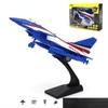 Alloy J-10 Fighter JET Model Acoustooptic Return Force Aviation Military Aircraft Model Toy Ornament Gift F543