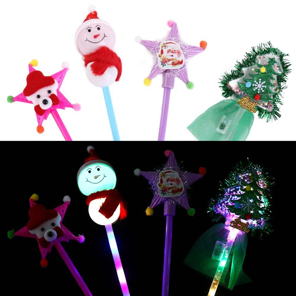 Snowman Christmas Flash Bar Luminous Prop Snowman Glow Stick  Christmas Birthday