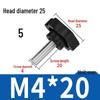 Sexpunkts gummihuvud plastvred bult handtag (M4-M12)