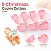 Christmas Molds Set with 3D Snowflake, Key and Sleigh Designs, Embossed Holiday Baking Molds