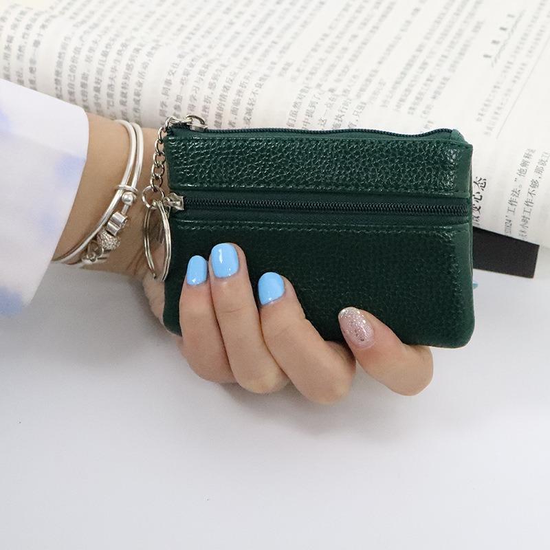New PU Leather Coin Purses Women's Small Change Money Bags Pocket Wallets Key Holder Case Mini Functional  Zipper Card Wallet