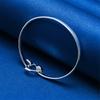 Elegant 925 Sterling Silver Exquisite Heart-shaped Bracelet, Women's Fashion Party Jewelry, Wedding Accessories